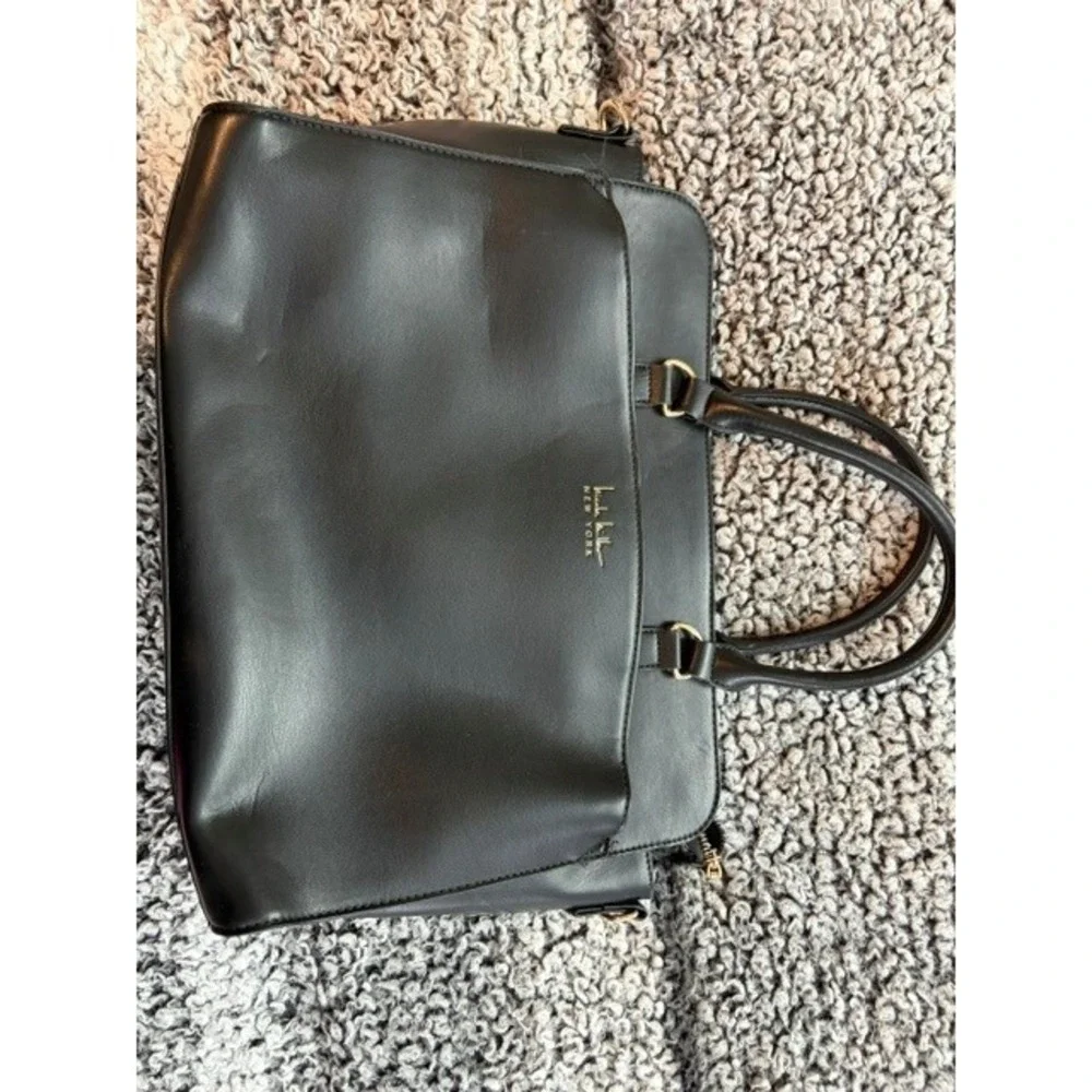 Women's Black Nicole Miller New York Laptop Tote Bag
